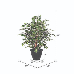4' Artificial Extra Full Variegated Ficus Bush 2