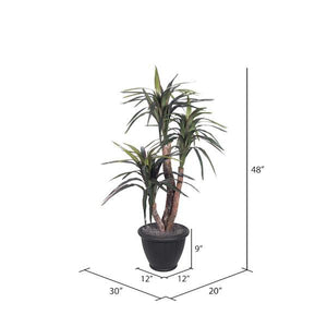 4' Artificial Extra Full Marginata Bush 2