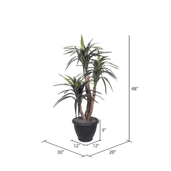 4' Artificial Extra Full Marginata Bush 2