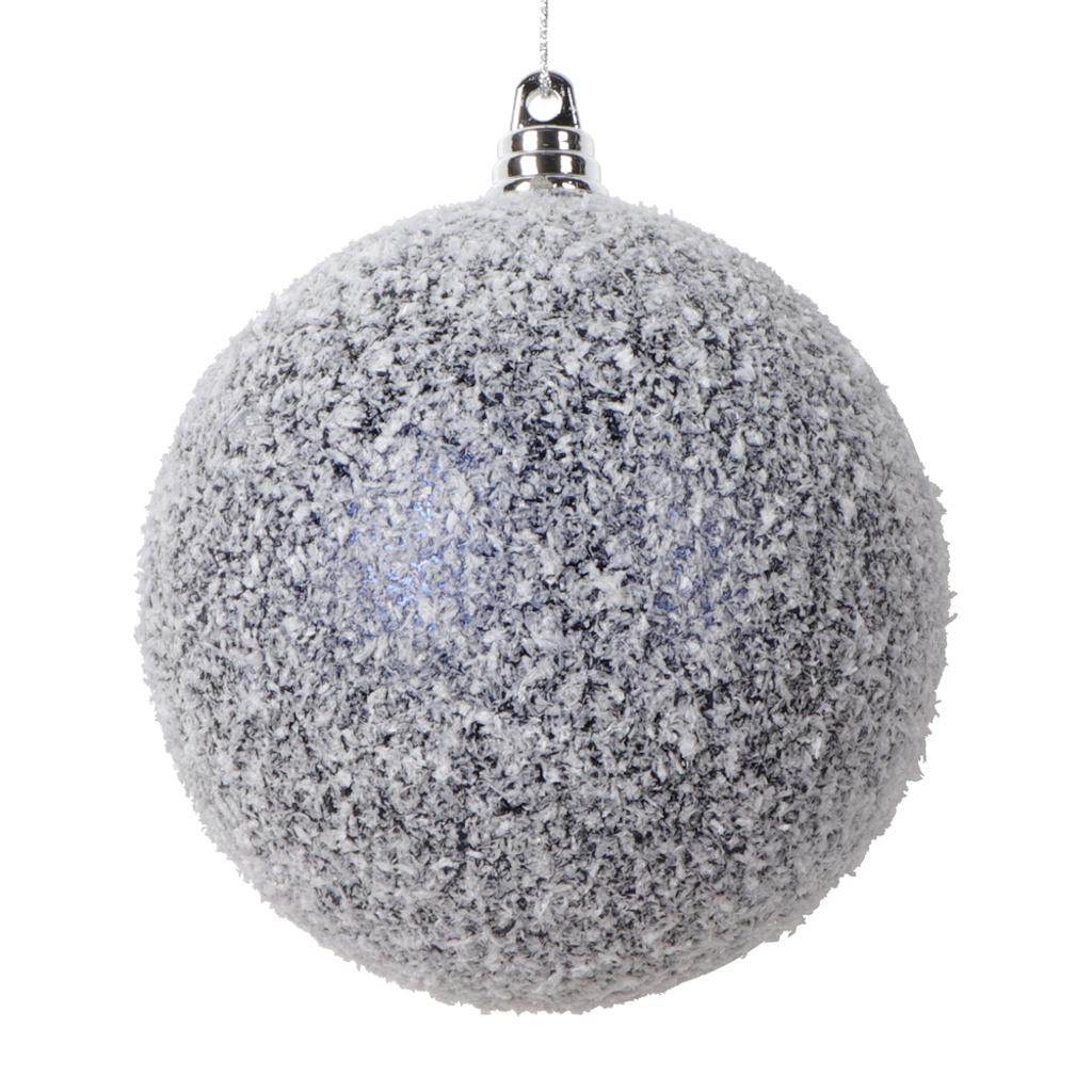 4" Midnight Blue Matte Snow Ball Ornament (4 pack) 1