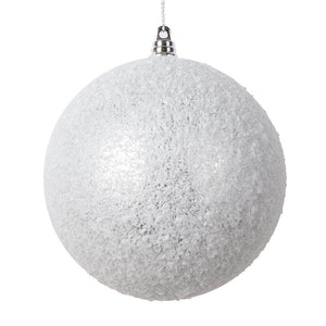 4.75" Silver Matte Snow Ball Ornament (4 Pack) 1
