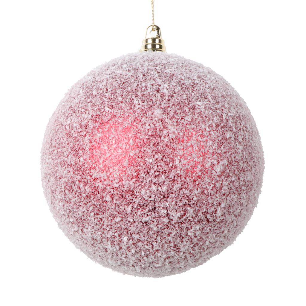 4.75" Red Matte Snow Ball Ornament (4 Pack) 1
