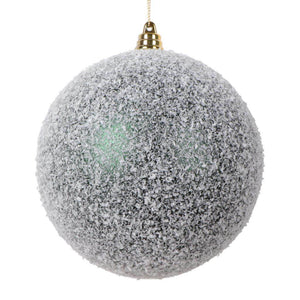 4.8" Midnight Green Matte Snow Ball Christmas Ornament (4 Pack) 1