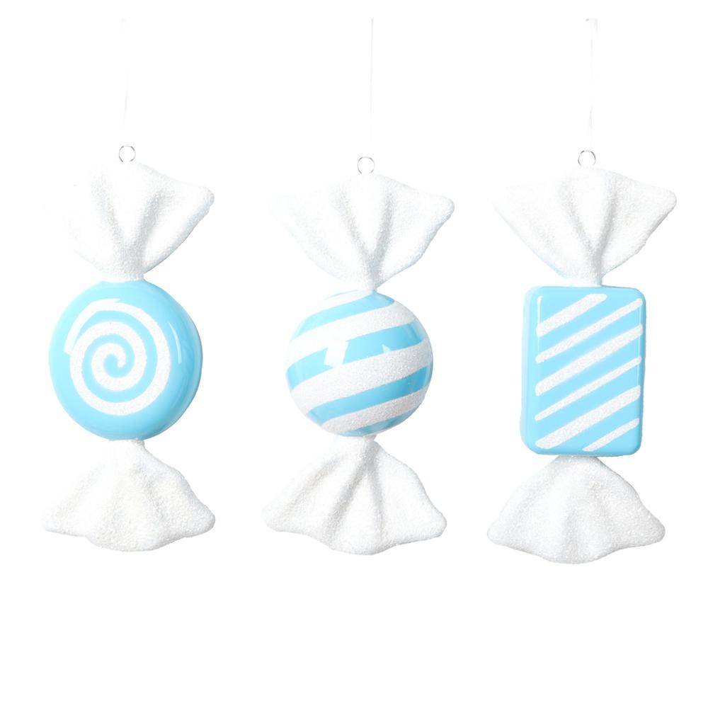 7.5" Baby Blue Candy Assortment Ornament (3 Pack) 1