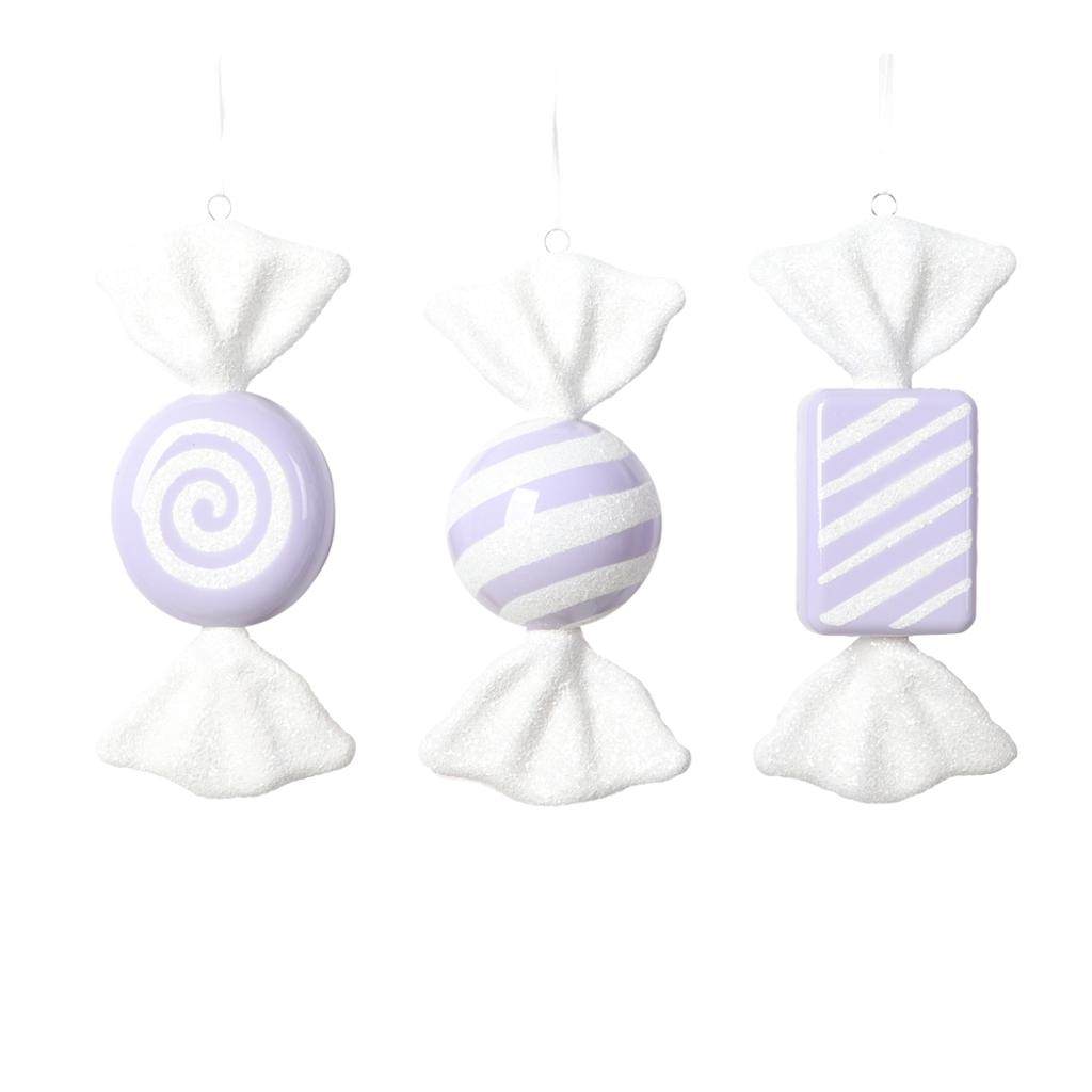 7.5" Pastel Lavender Candy Assortment Ornament (3 Pack) 1