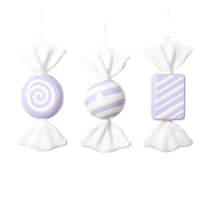 7.5" Pastel Lavender Candy Assortment Ornament (3 Pack) 1