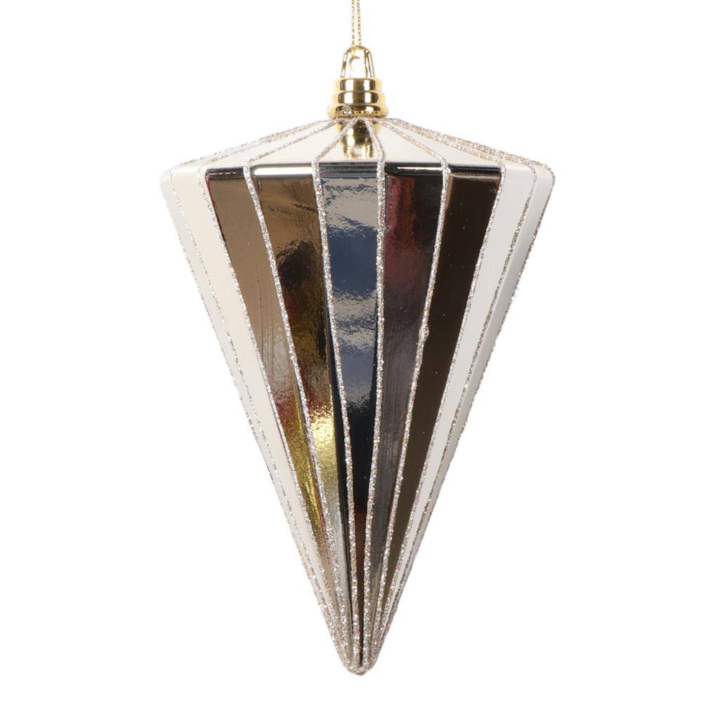 6" Shiny Shiny Oat Cone Ornament (3 Pack) 1