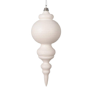 10" Matte White Cone Ornament (2 Pack) 1