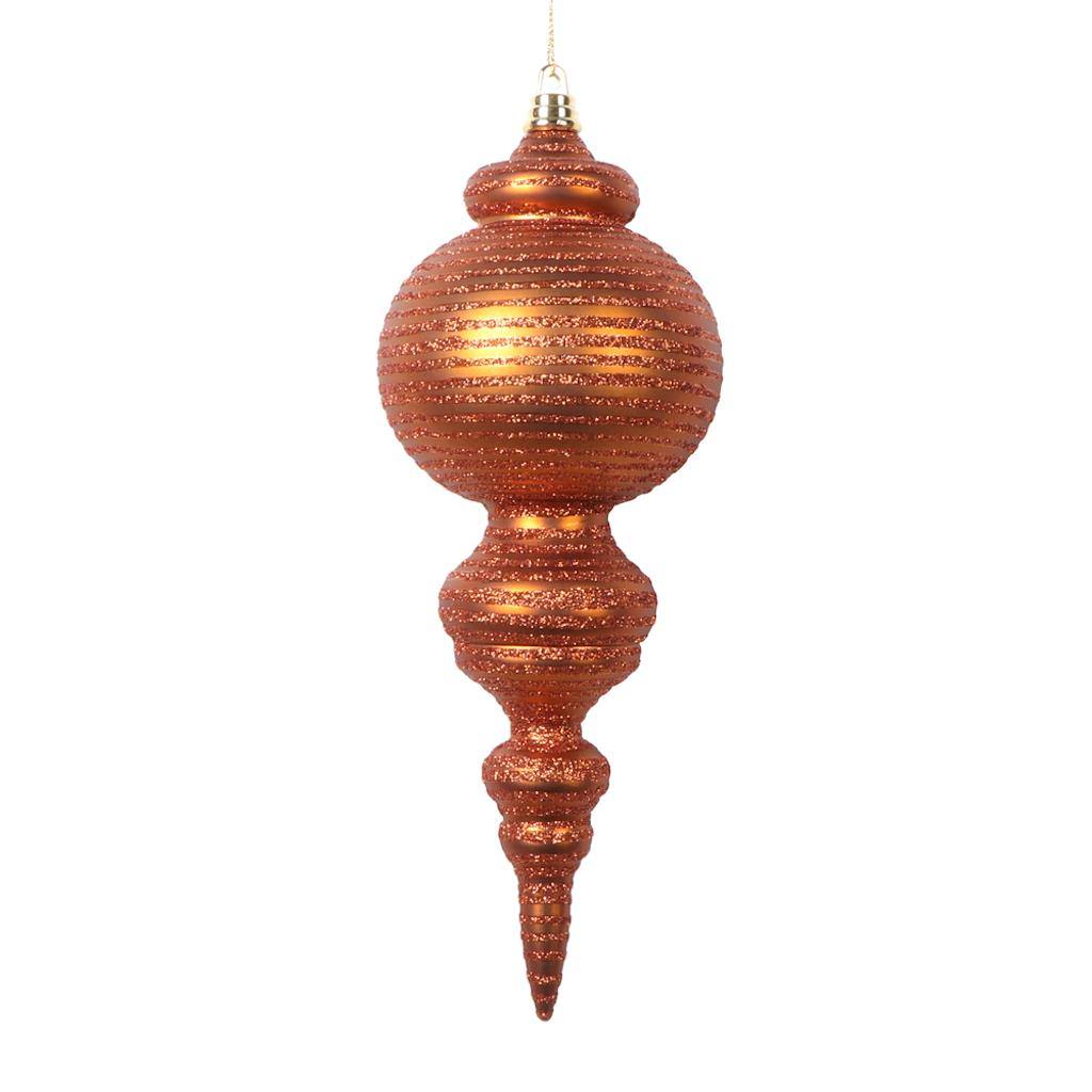 10" Matte Copper Cone Ornament (2 Pack) 1