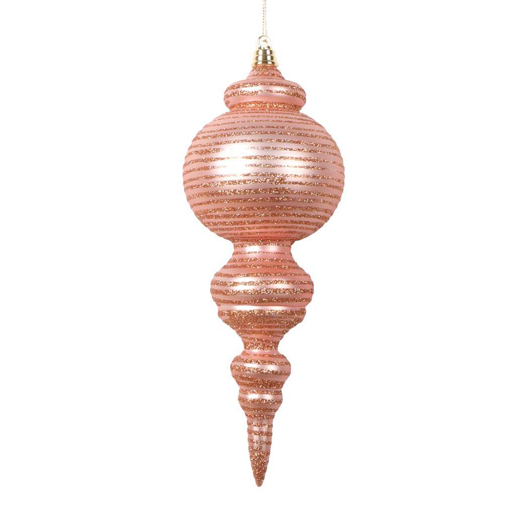 10" Matte Rose Gold Cone Ornament (2 Pack) 1