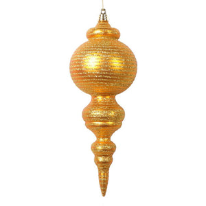 10" Matte Antique Gold Cone Ornament (2 Pack) 1