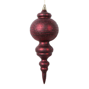 10" Matte Burgundy Cone Ornament (2 Pack) 1