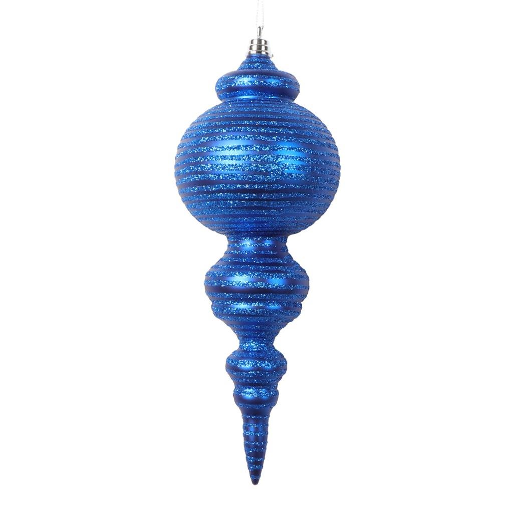 10" Matte Blue Cone Ornament (2 Pack) 1