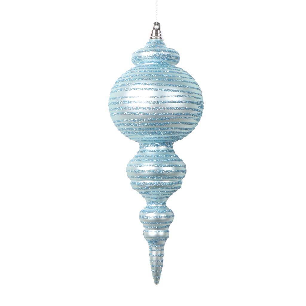 10" Matte Baby Blue Cone Ornament (2 Pack) 1