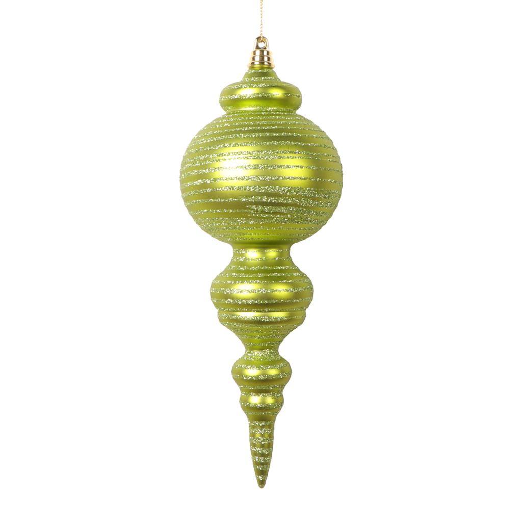 10" Matte Lime Cone Ornament (2 Pack) 1