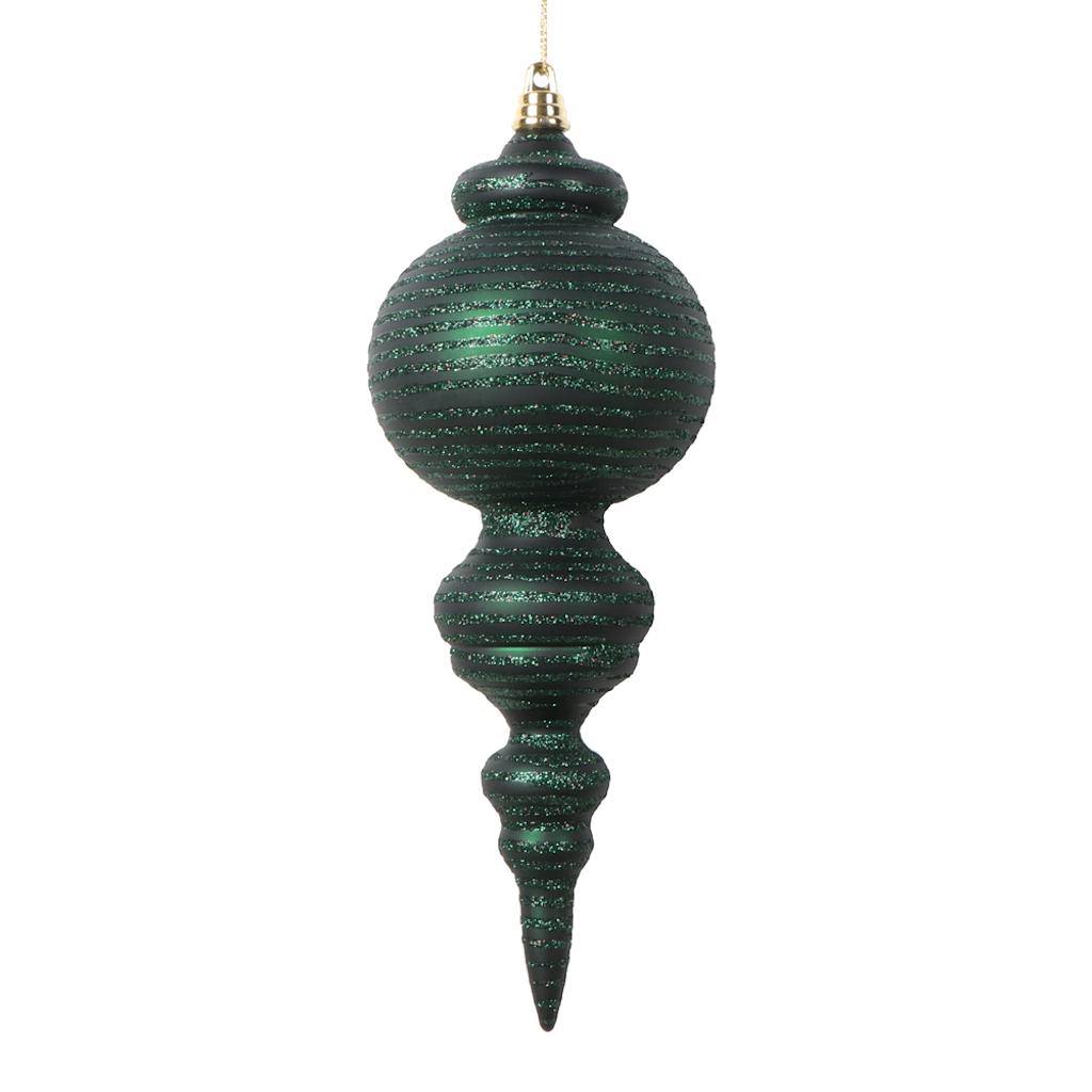 10" Matte Midnight Green Cone Ornament (2 Pack) 1