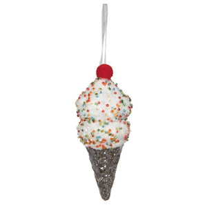5.75" Brown Ice Cream Cone Ornament (3 Pack) 1