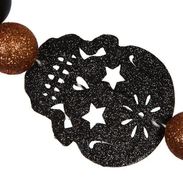 72" Orange / Black Halloween Garland 3
