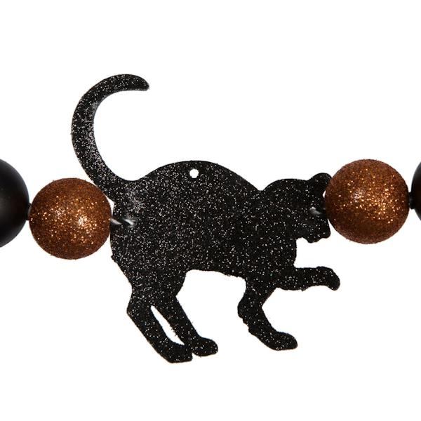 72" Orange / Black Halloween Garland 6