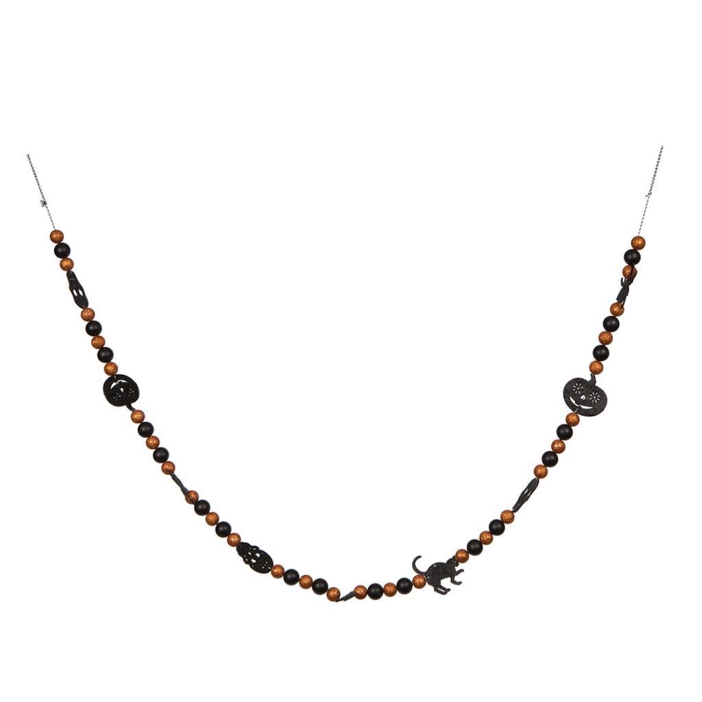 72" Orange / Black Halloween Garland 1