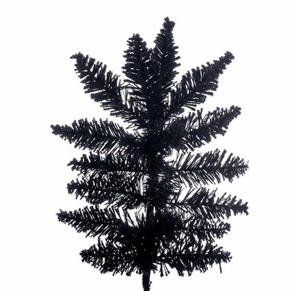 7.5' x 41" Flocked Slim Black 1238 Tips Unlit 2