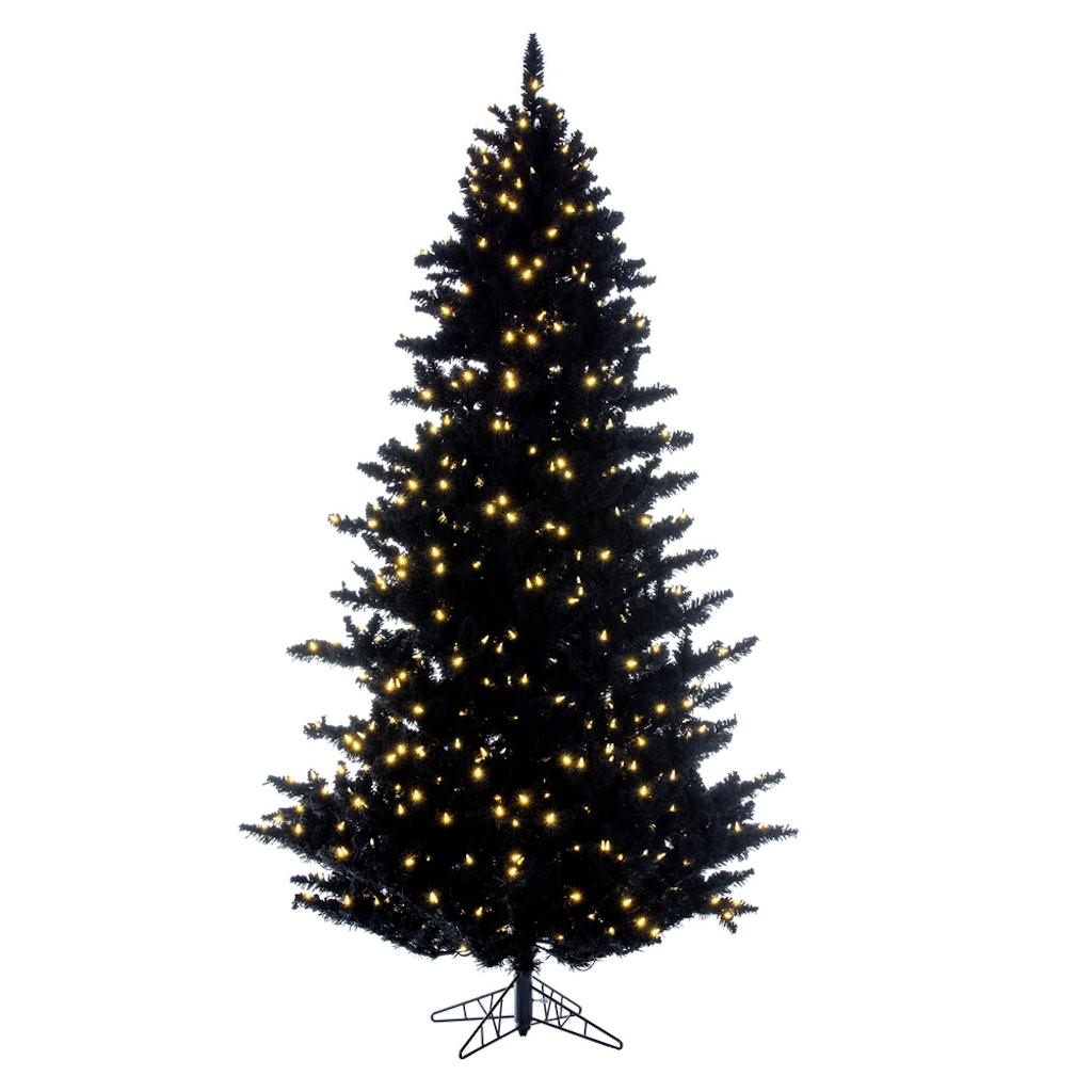 7.5' x 53" Flocked Black 1634 Tips 750 Dura-Lit® Warm White LED Lights 1