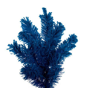 7.5' x 40" Flocked Turquoise Fir Slim Unlit 2