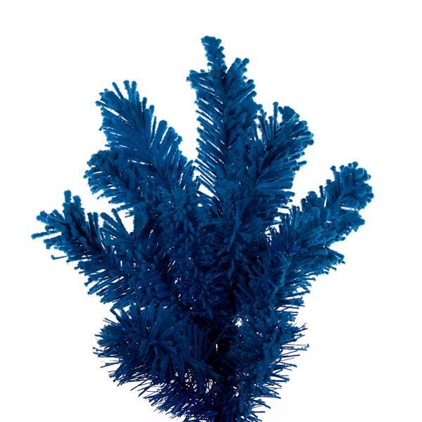 7.5' x 40" Flocked Turquoise Fir Slim Unlit 2