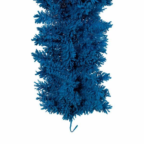 9' x 14" Artificial Flocked Turquoise Garland 210 Tips Unlit 2