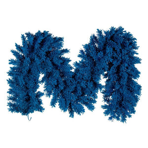9' x 14" Artificial Flocked Turquoise Garland 210 Tips Unlit 1