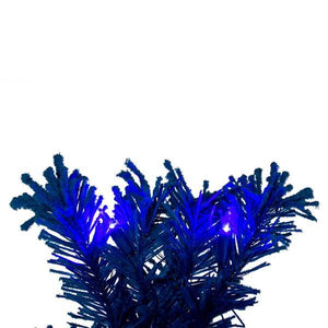 24" Artificial Flocked Turquoise Fir Wreath 50 Dura-Lit® Turquoise LED Lights 2