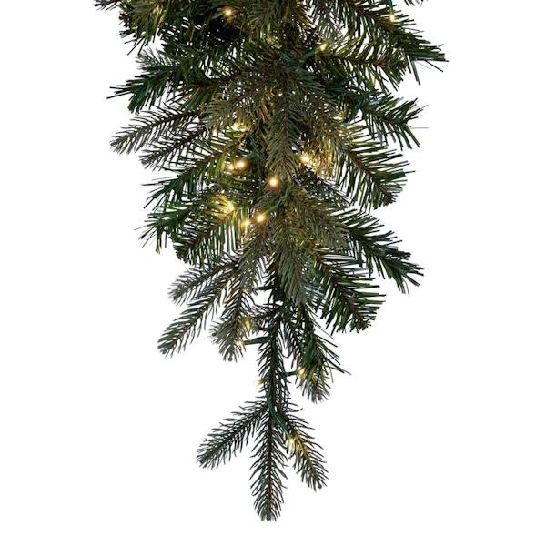 36" Artificial Douglas Fir Teardrop 183 Tips 150 LED Warm White 3mm Low Voltage Wide Angle Lights 2