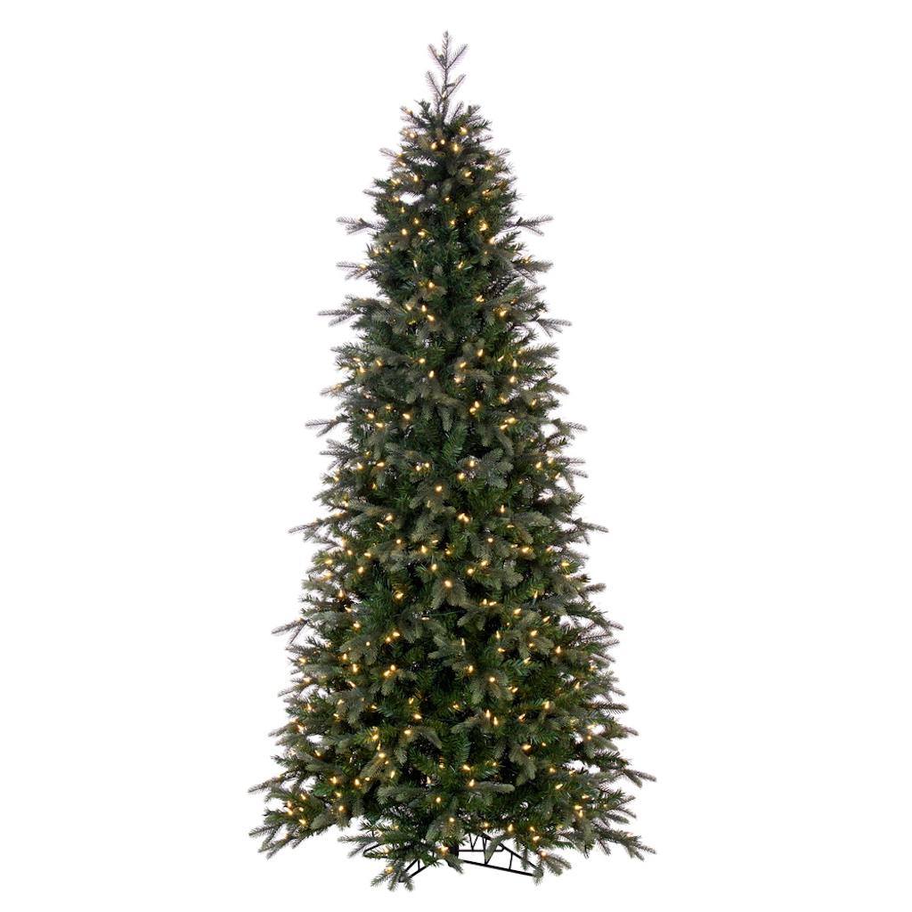 7.5' x 44" Artificial Frosted Slim Douglas Fir 500 Dura-Lit® Warm White LED Lights 1