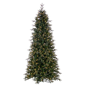 7.5' x 44" Artificial Frosted Slim Douglas Fir 500 Dura-Lit® Warm White LED Lights 1