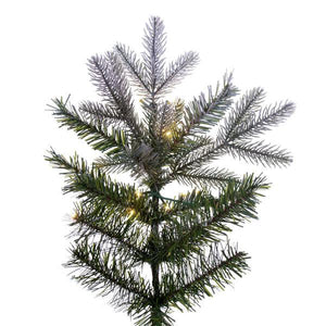 9' x 50" Artificial Frosted Slim Douglas Fir 1600 Warm White LED Lights 2