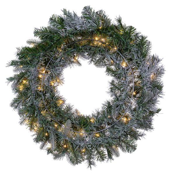 36" Artificial Frosted Douglas Fir 300 LED Warm White Lights 2