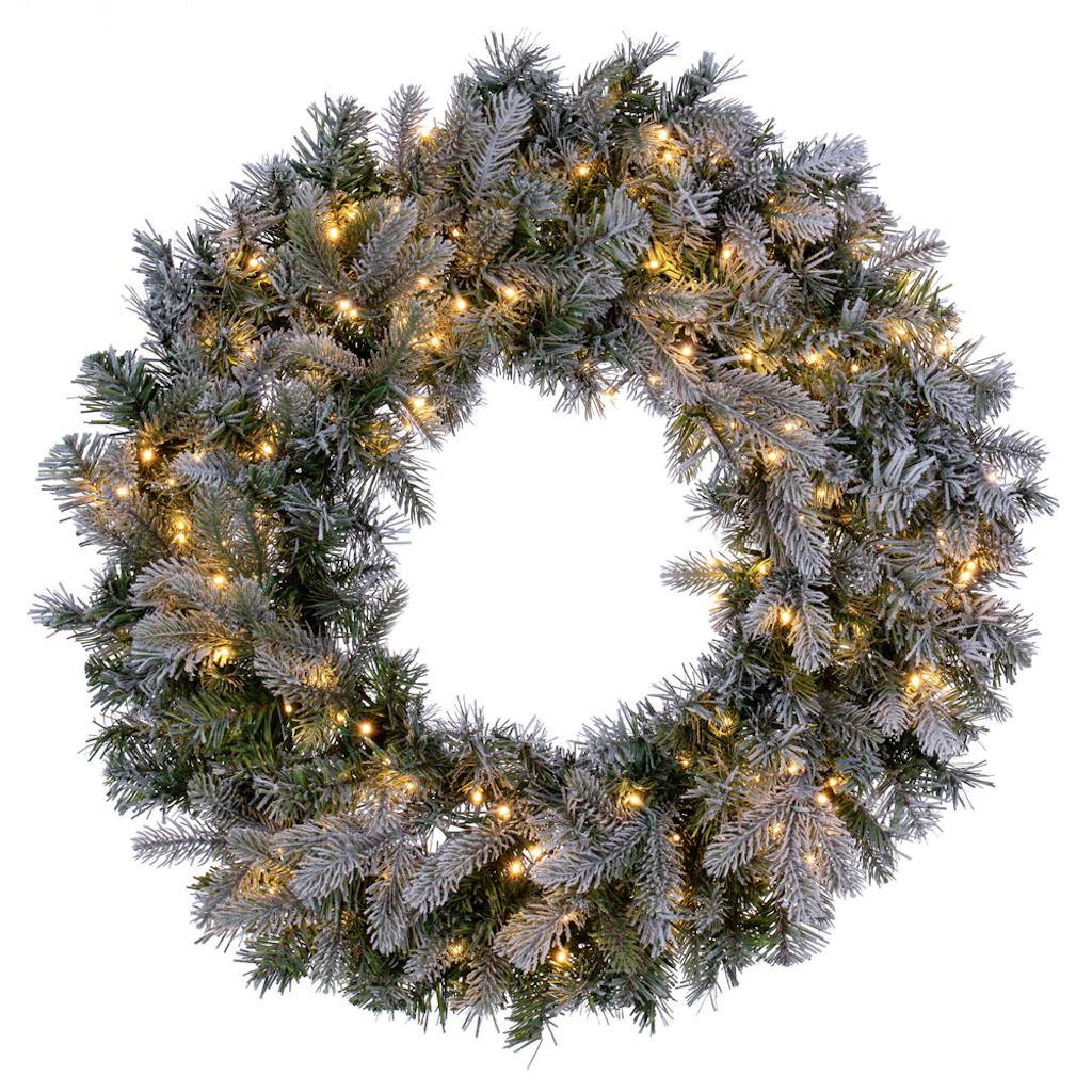 36" Artificial Frosted Douglas Fir 300 LED Warm White Lights 1