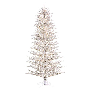 9' x 53" Artificial Flocked Pistol Pine 1900 Warm White LED Lights 1