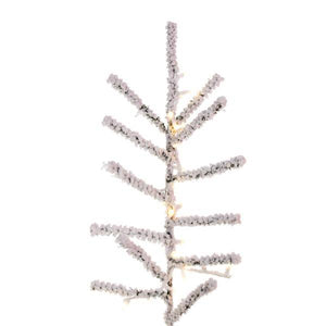 6.5' x 58" Artificial Flocked Pistol Pine 1500 Warm White LED Lights 2
