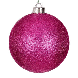 4" Hot Pink Glitter Ball UV Drill (6 Pack) 1