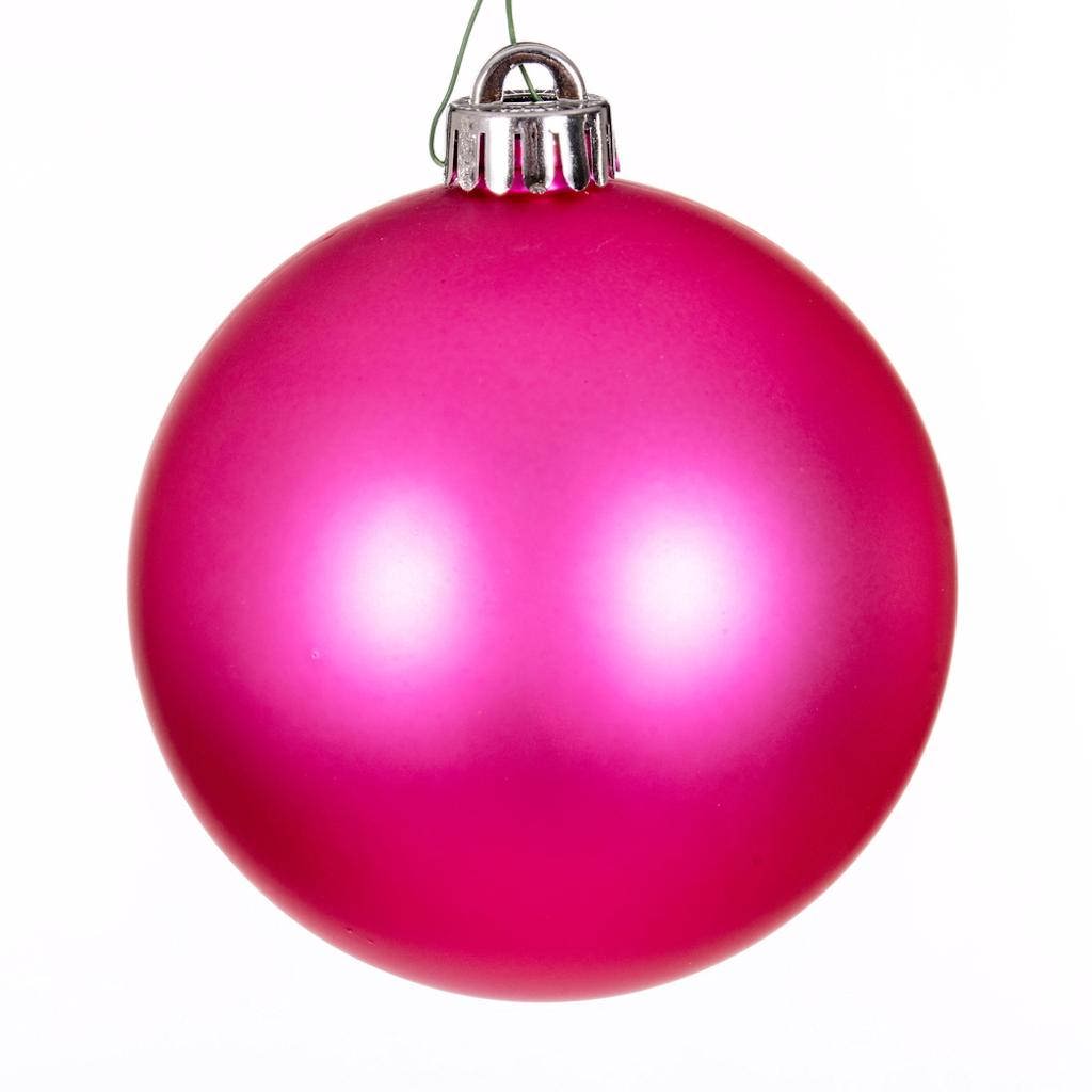 10" Hot Pink Shiny Ball Ornament 1