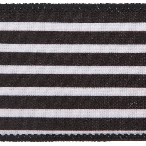 2.5"x30' Black Horizontal Stripe Ribbon 2