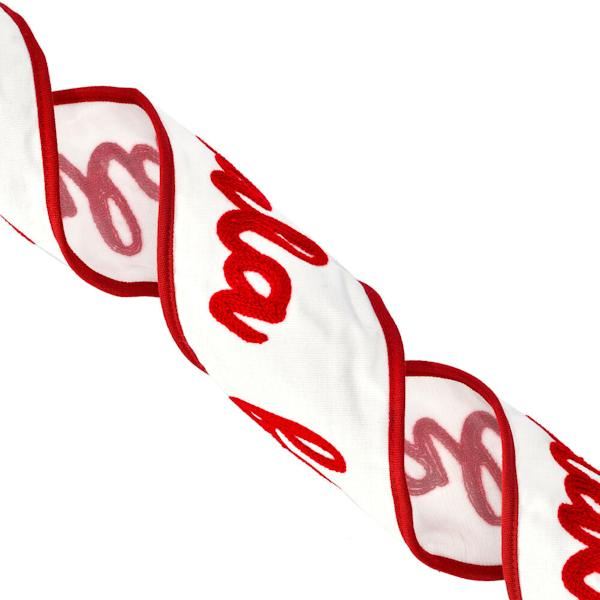 4" x 15' White Falala Stitch Ribbon 2