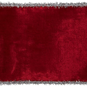 4"x15' Red Viscose Velvet Ribbon 2