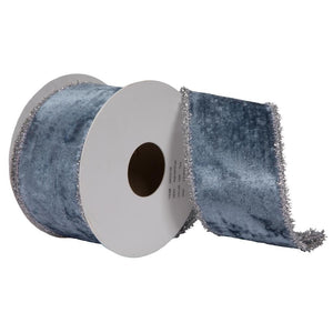 2.5"x15' Turquoise Viscose Velvet Ribbon 1
