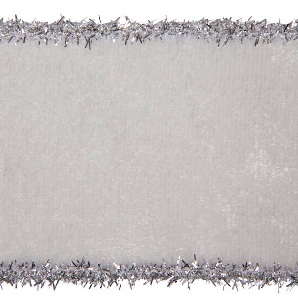 2.5"x15' Ivory Viscose Velvet Ribbon 2