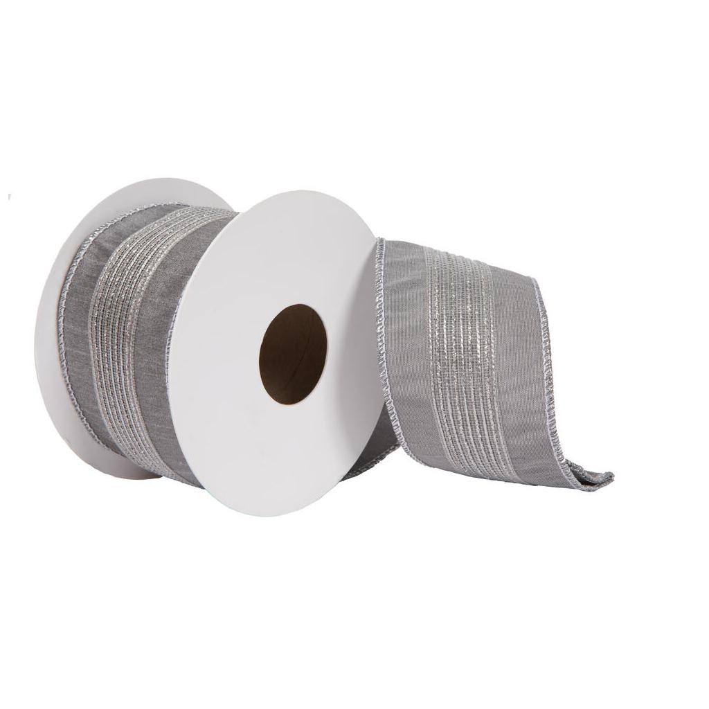 2.5"x15' Blue Glitter Dori Ribbon 1