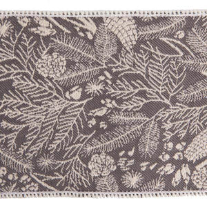 4"x15' Grey Jairo Jacquard Decorative Ribbon 2