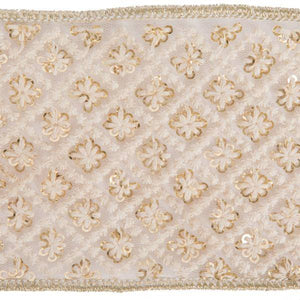4" x 15' Ivory Cord Square Trim Ribbon 2