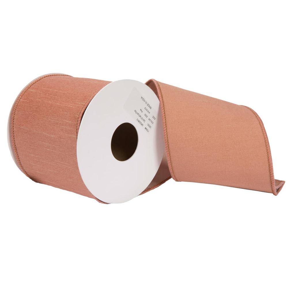 4"x30' Pink Dupion Ribbon 1